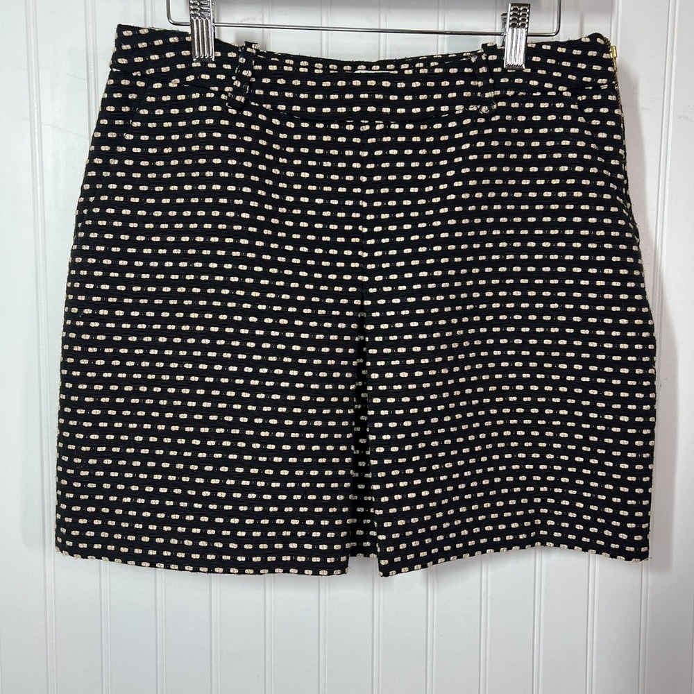 Axara Paris Skirt Black Whimsigoth Glam Preppy Polka Dot Dash Short Pencil 8